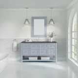 Breckenridge 60" Single Vanity, Serenity Blue w/ 3 CM Parisien Bleu Top w/ FreePower Wireless Charger