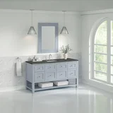 Breckenridge 60" Single Vanity, Serenity Blue w/ 3 CM Parisien Bleu Top w/ FreePower Wireless Charger