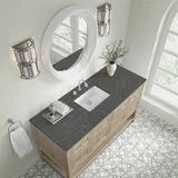 Breckenridge 60" Single Vanity, Whitewashed Oak w/ 3 CM Parisien Bleu Top