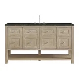 Breckenridge 60" Single Vanity, Whitewashed Oak, w/ 3 CM Phantome Eclos Top