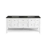 Breckenridge 72" Double Vanity, Bright White, w/ 3 CM Phantome Eclos Top