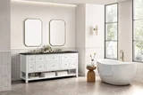 Breckenridge 72" Double Vanity, Bright White, w/ 3 CM Phantome Eclos Top