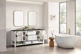 Breckenridge 72" Double Vanity, Bright White, w/ 3 CM Phantome Eclos Top