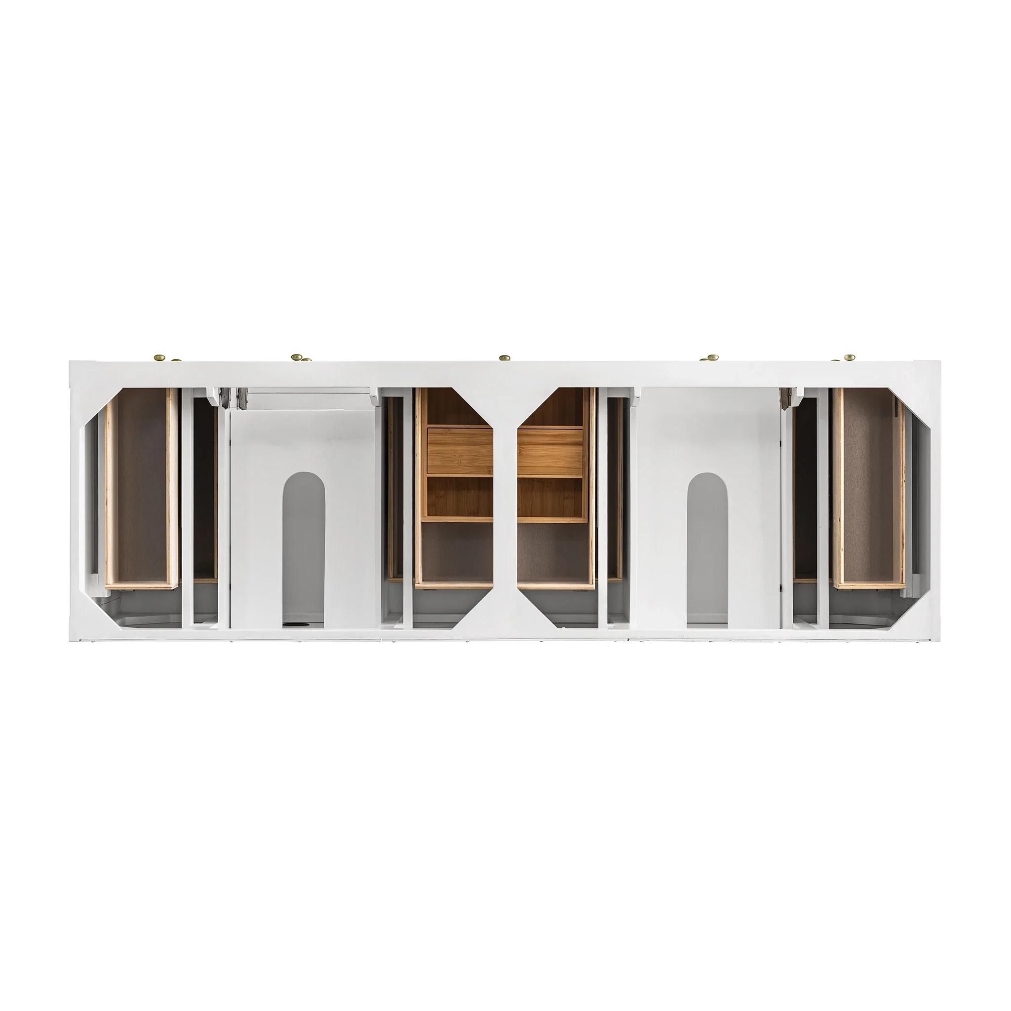 Breckenridge 72" Double Vanity, Bright White, w/ 3 CM Phantome Eclos Top