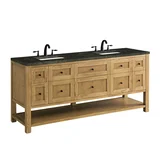 Breckenridge 72" Double Vanity, Light Natural Oak, w/ 3 CM Phantome Eclos Top
