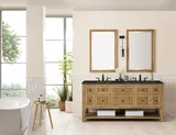 Breckenridge 72" Double Vanity, Light Natural Oak, w/ 3 CM Phantome Eclos Top