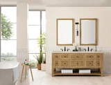 Breckenridge 72" Double Vanity, Light Natural Oak, w/ 3 CM Tajnar Eclos Top