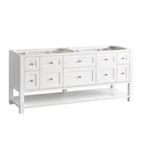 Breckenridge 72" Double Vanity Base Only, Bright White