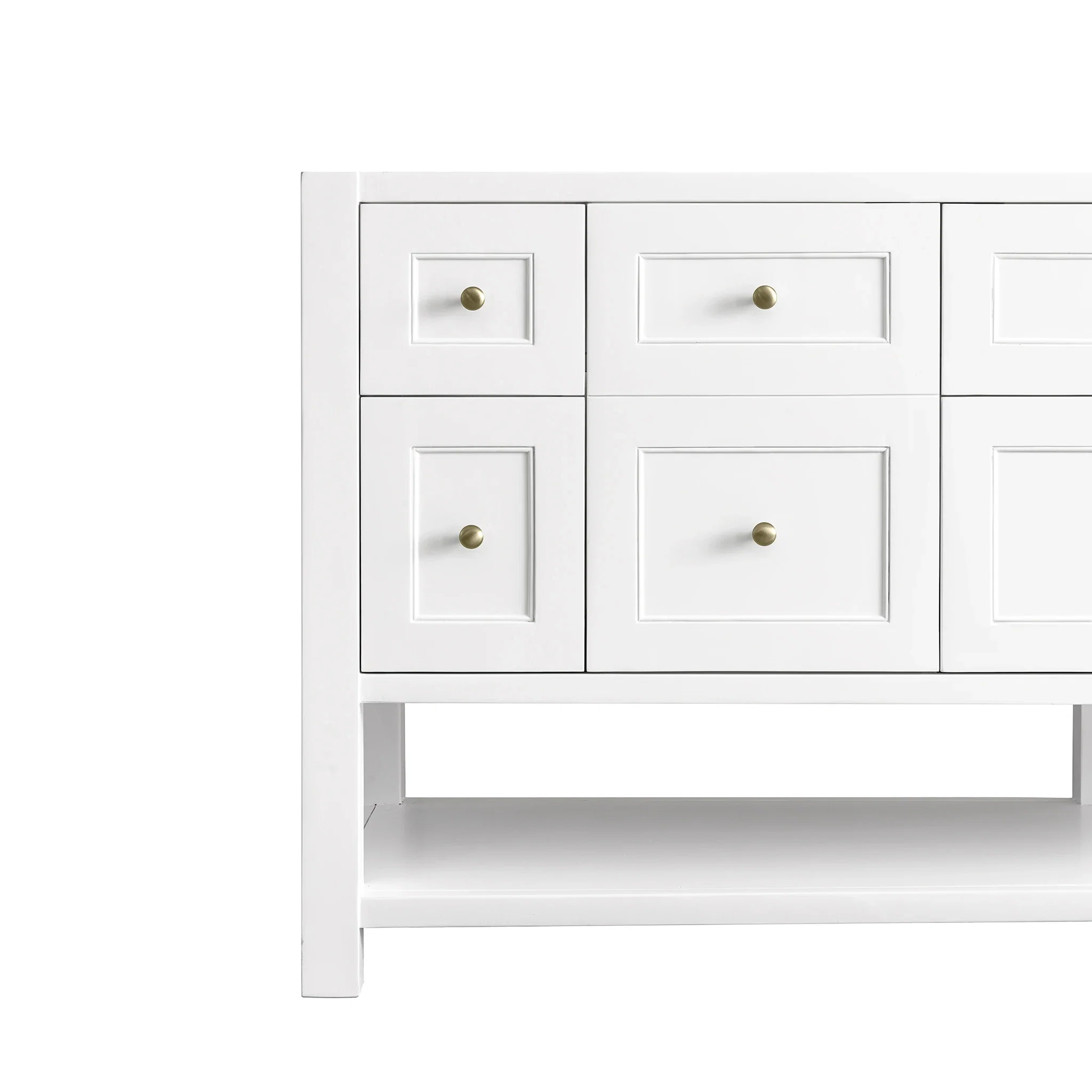 Breckenridge 72" Double Vanity Base Only, Bright White
