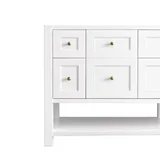 Breckenridge 72" Double Vanity Base Only, Bright White