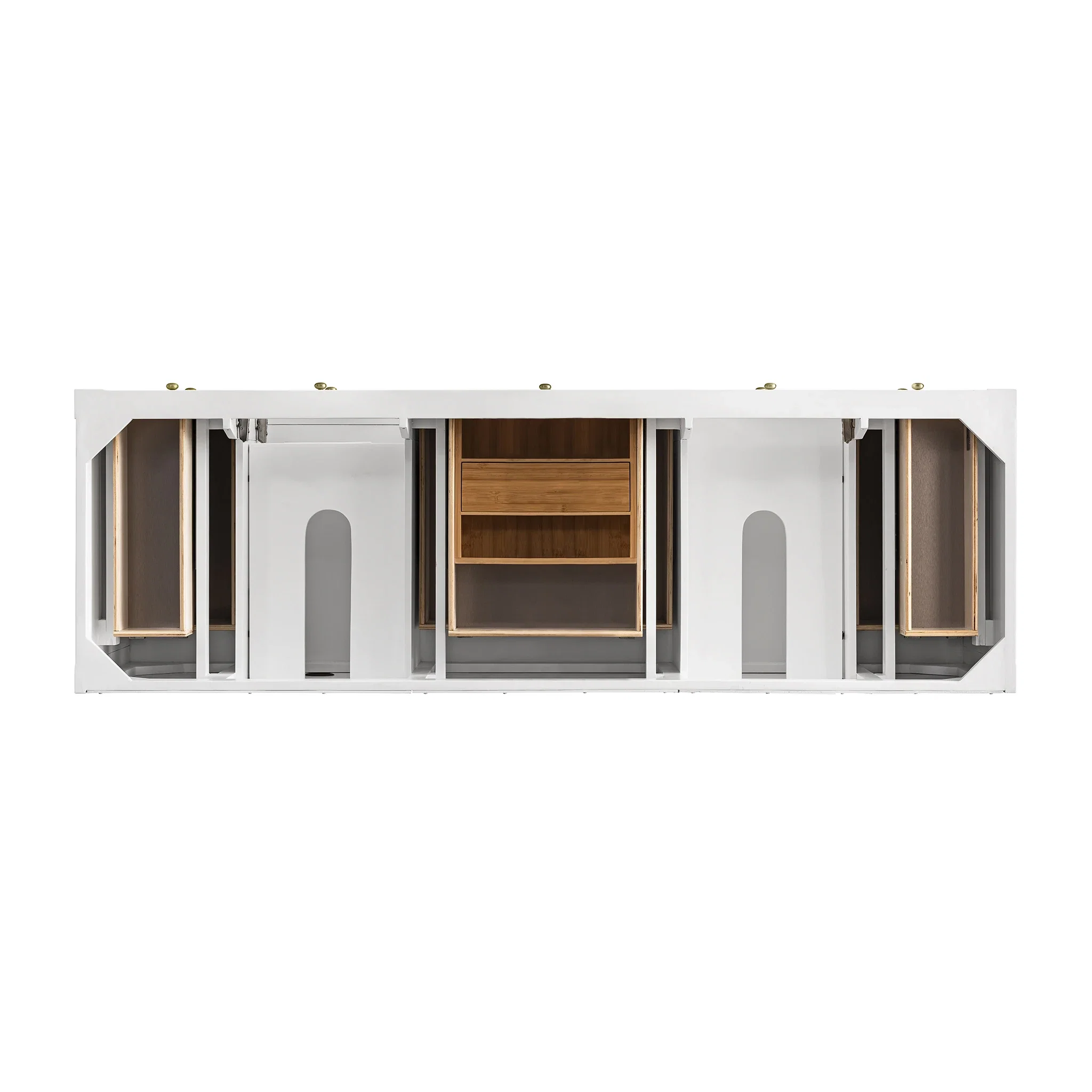 Breckenridge 72" Double Vanity Base Only, Bright White