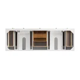Breckenridge 72" Double Vanity Base Only, Bright White