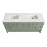 Breckenridge 72" Double Vanity Base Only, Smokey Celadon