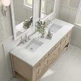 Breckenridge 72" Double Vanity, Whitewashed Oak