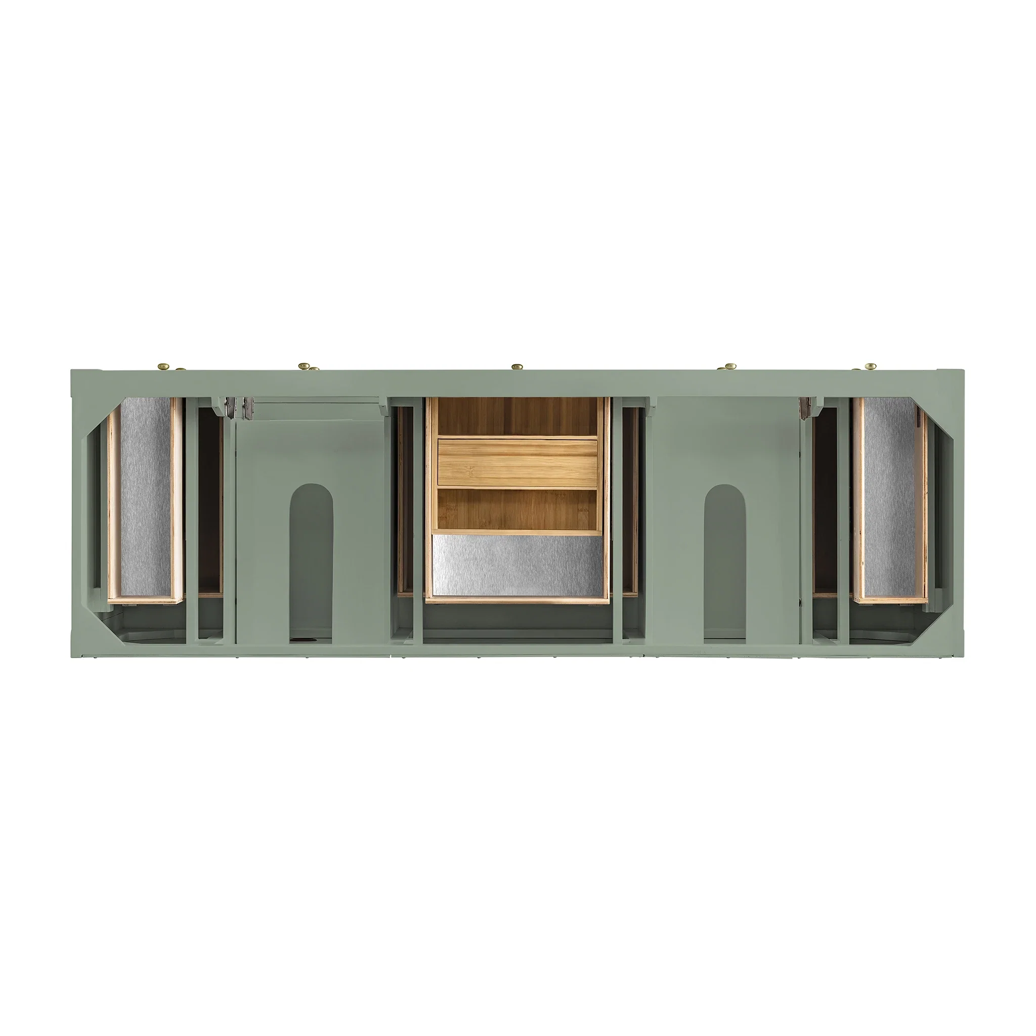 Breckenridge 72" Double Vanity, Smokey Celadon, w/ 3 CM Phantome Eclos Top