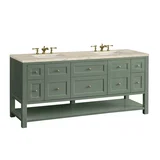 Breckenridge 72" Double Vanity, Smokey Celadon, w/ 3 CM Tajnar Eclos Top