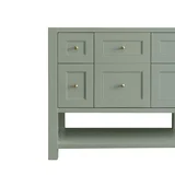 Breckenridge 72" Double Vanity, Smokey Celadon w/ 3 CM White Zeus Top