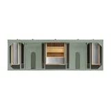 Breckenridge 72" Double Vanity, Smokey Celadon, w/ 3 CM Tajnar Eclos Top w/FreePower Wireless Charger