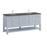 Breckenridge 72" Double Vanity, Serenity Blue w/ 3 CM Parisien Bleu Top