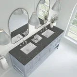 Breckenridge 72" Double Vanity, Serenity Blue w/ 3 CM Parisien Bleu Top