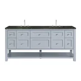 Breckenridge 72" Double Vanity, Serenity Blue, w/ 3 CM Phantome Eclos Top