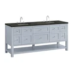 Breckenridge 72" Double Vanity, Serenity Blue, w/ 3 CM Phantome Eclos Top