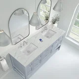 Breckenridge 72" Double Vanity, Serenity Blue, w/ 3 CM Ethereal Noctis Quartz Top w/FreePower Wireless Charger