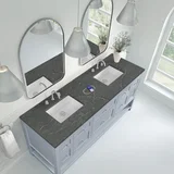 Breckenridge 72" Double Vanity, Serenity Blue w/ 3 CM Parisien Bleu Top w/FreePower Wireless Charger
