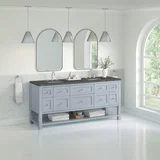 Breckenridge 72" Double Vanity, Serenity Blue w/ 3 CM Parisien Bleu Top w/FreePower Wireless Charger