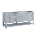 Breckenridge 72" Double Vanity, Serenity Blue, w/ 3 CM Tajnar Eclos Top w/FreePower Wireless Charger
