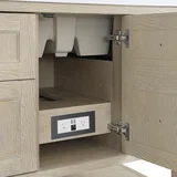 Breckenridge 72" Double Vanity, Whitewashed Oak w/ 3 CM Ethereal Noctis Silestone Top