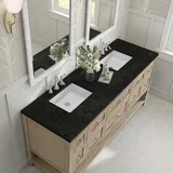 Breckenridge 72" Double Vanity, Whitewashed Oak, w/ 3 CM Phantome Eclos Top