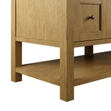 Breckenridge 84" Double Vanity, Light Natural Oak w/ 3 CM White Zeus Top