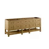 Breckenridge 84" Double Vanity, Light Natural Oak w/ 3 CM White Zeus Top