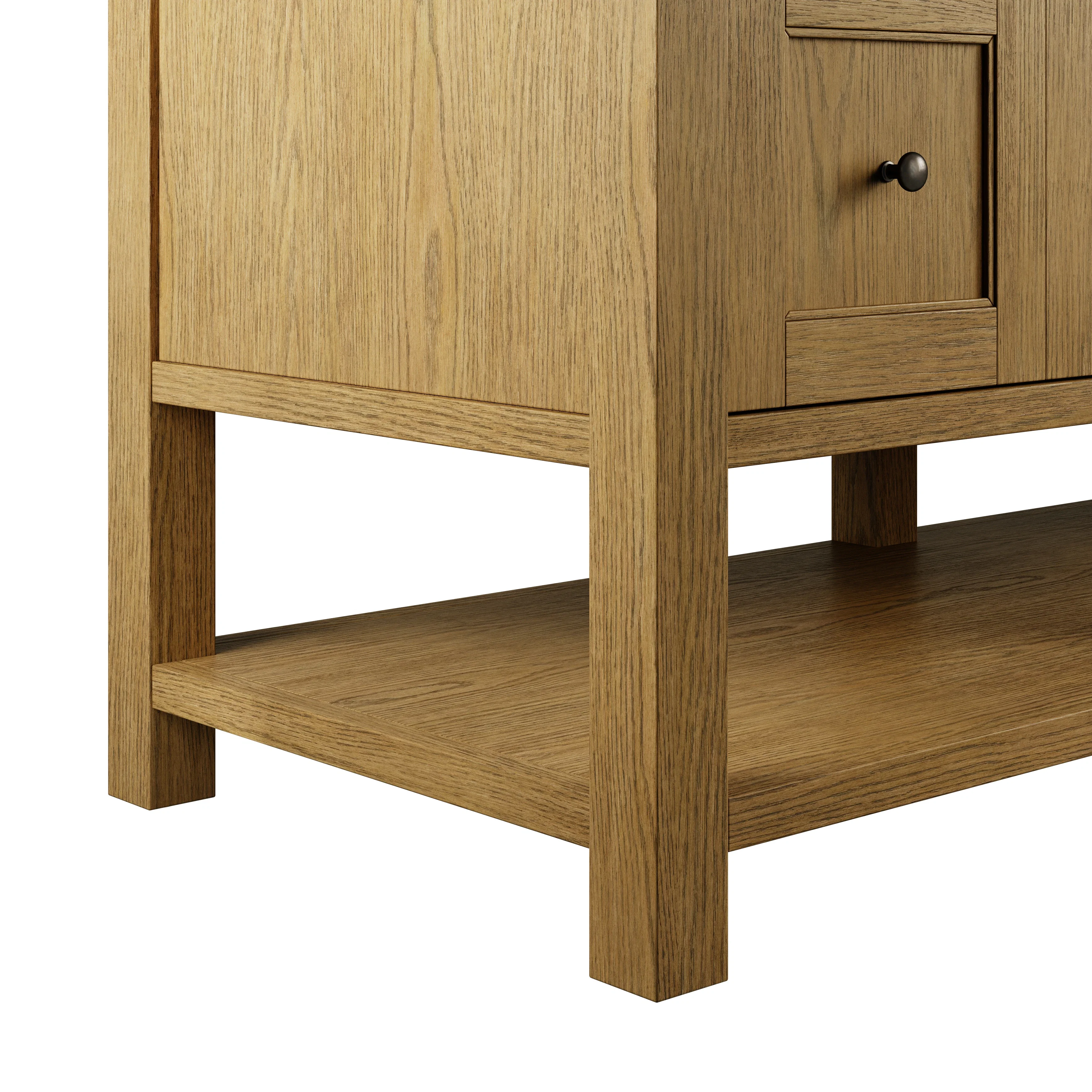 Breckenridge 84" Double Vanity Cabinet, Light Natural Oak