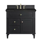 Lorelai 36" Single Vanity, Black Onyx, w/ 3 CM Phantome Eclos Top