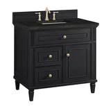 Lorelai 36" Single Vanity, Black Onyx, w/ 3 CM Phantome Eclos Top