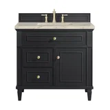 Lorelai 36" Single Vanity, Black Onyx, w/ 3 CM Tajnar Eclos Top