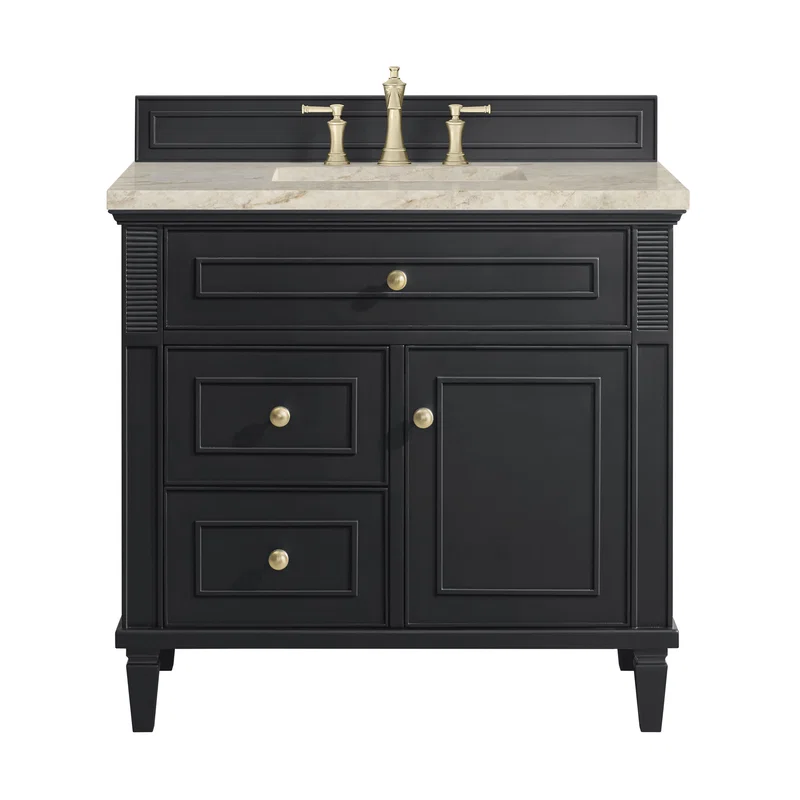 Lorelai 36" Single Vanity, Black Onyx, w/ 3 CM Tajnar Eclos Top