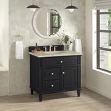 Lorelai 36" Single Vanity, Black Onyx, w/ 3 CM Tajnar Eclos Top