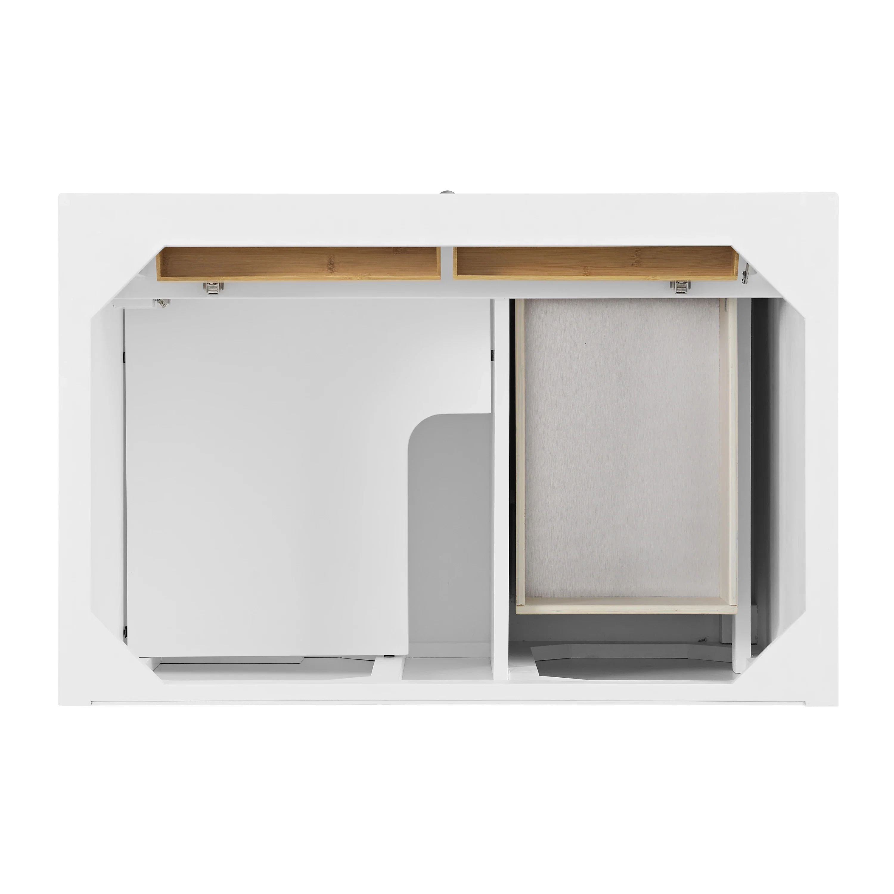 Lorelai 36" Single Vanity, Bright White w/ 3 CM Eternal Jasmine Pearl Silestone Top