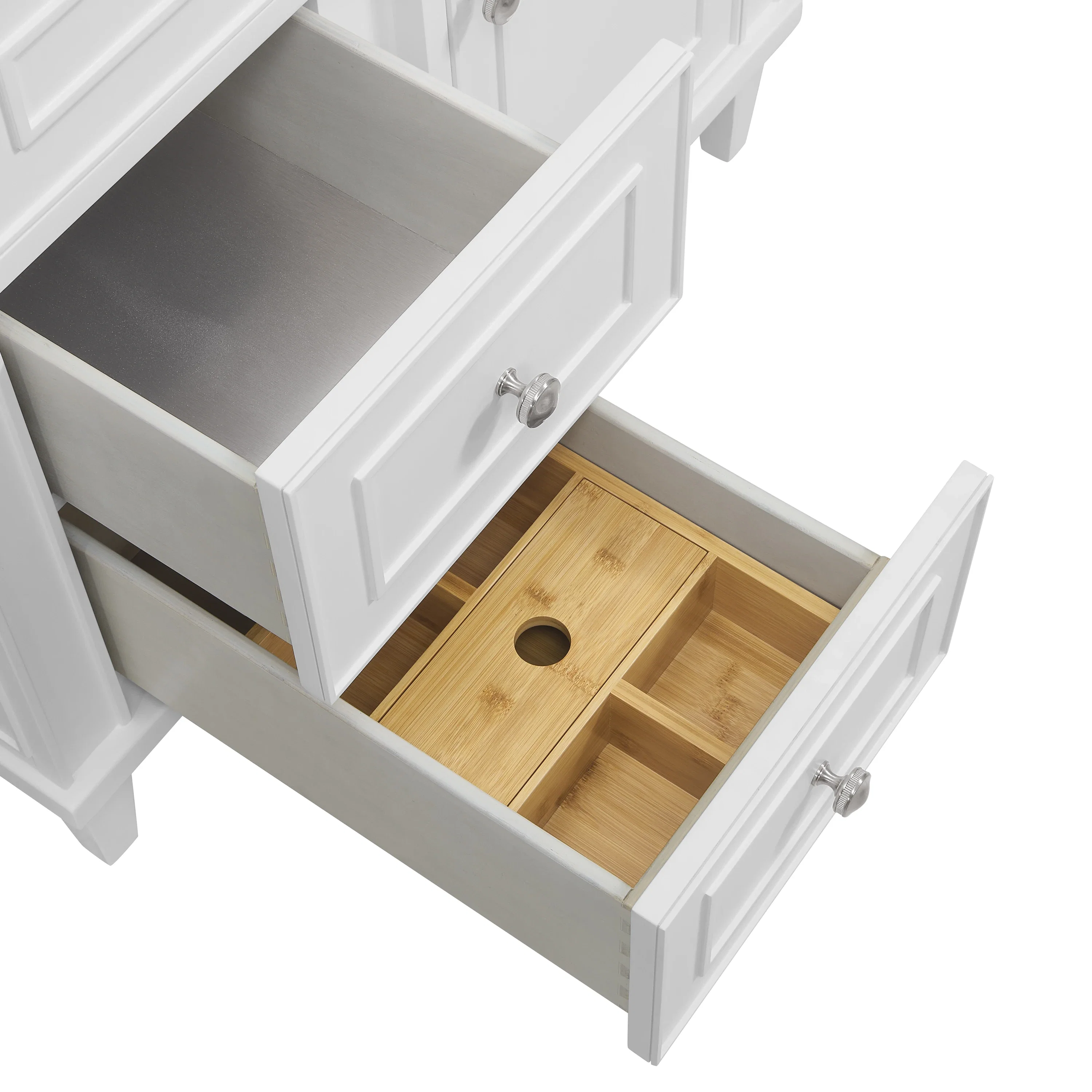 Lorelai 36" Single Vanity, Bright White w/ 3 CM Parisien Bleu Silestone Top