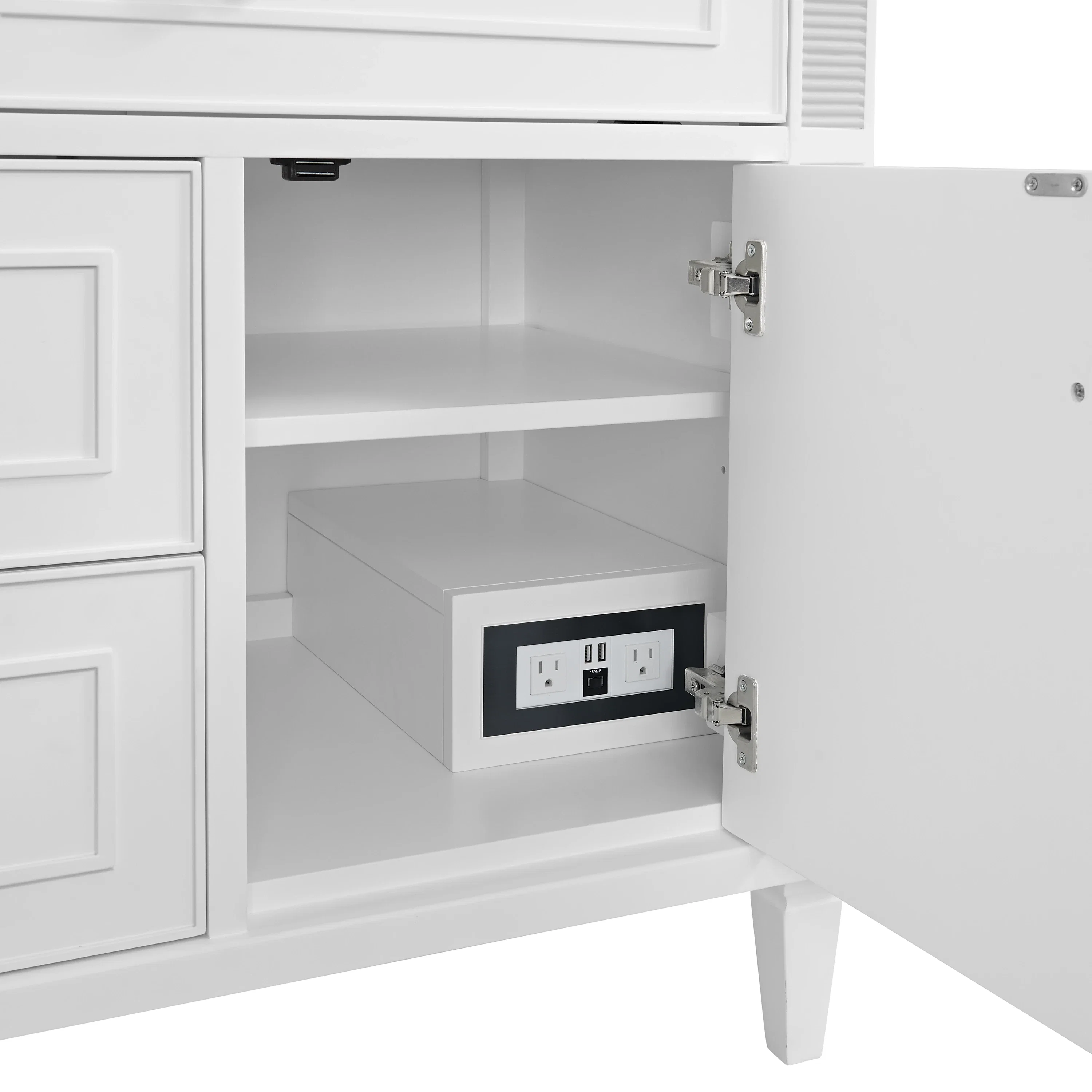 Lorelai 36" Single Vanity, Bright White, w/ 3 CM Phantome Eclos Top