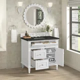 Lorelai 36" Single Vanity, Bright White, w/ 3 CM Phantome Eclos Top