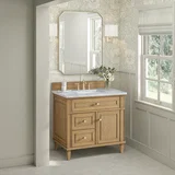 Lorelai 36" Single Vanity, Light Natural Oak w/ 3 CM Carrara White Marble Top