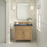Lorelai 36" Single Vanity, Light Natural Oak w/ 3 CM Charcoal Soapstone Silestone Top