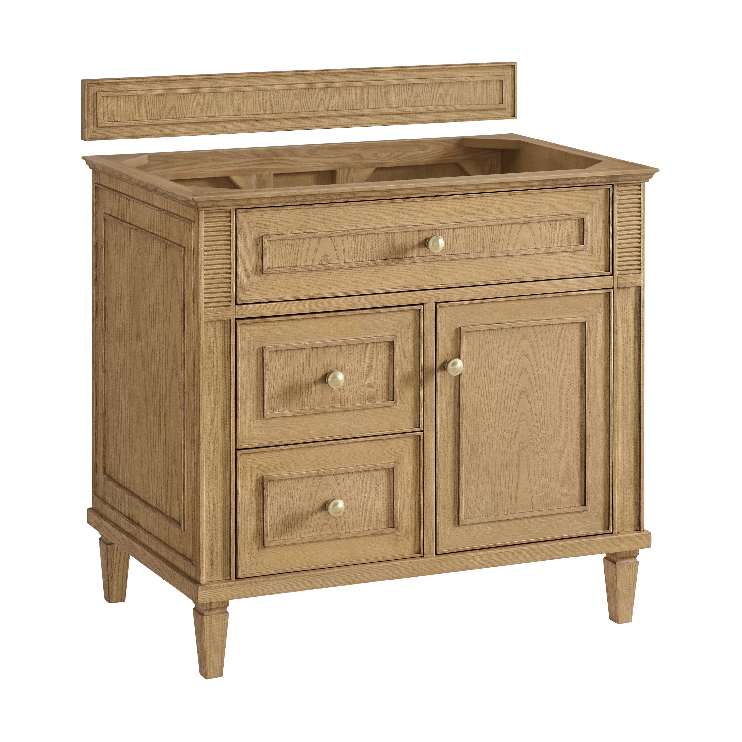 Lorelai 36" Single Vanity, Light Natural Oak w/ 3 CM Parisien Bleu Silestone Top