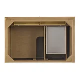 Lorelai 36" Single Vanity, Light Natural Oak w/ 3 CM Parisien Bleu Silestone Top