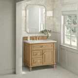 Lorelai 36" Single Vanity, Light Natural Oak, w/ 3 CM Siberian Silestone Top