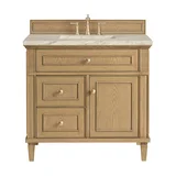 Lorelai 36" Single Vanity, Light Natural Oak, w/ 3 CM Tajnar Eclos Top